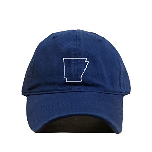 Arkansas Map Outline Dad Baseball Cap Embroidered Cotton Adjustable Dad Hat