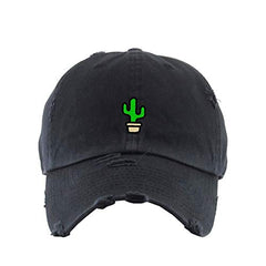 Cactus Vintage Baseball Cap Embroidered Cotton Adjustable Distressed Dad Hat