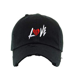 Love Ball Dad Vintage Baseball Cap Embroidered Cotton Adjustable Distressed Dad Hat