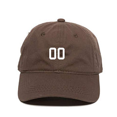 #00 Jersey Number Dad Baseball Cap Embroidered Cotton Adjustable Dad Hat