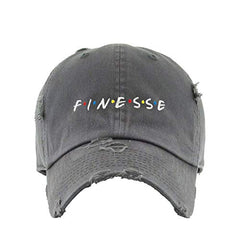 Finesse Vintage Baseball Cap Embroidered Cotton Adjustable Distressed Dad Hat