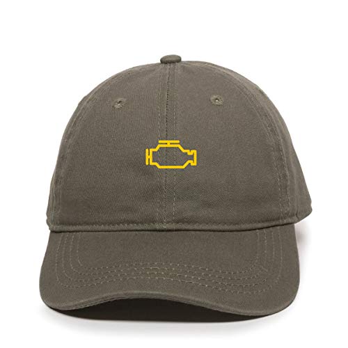 Check Engine Light Baseball Cap Embroidered Cotton Adjustble Dad Hat