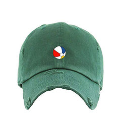 Beach Ball Vintage Baseball Cap Embroidered Cotton Adjustable Distressed Dad Hat