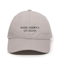 Make America Lit Again Baseball Cap Embroidered Cotton Adjustable Dad Hat