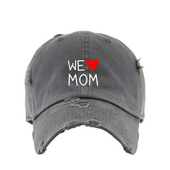 We Love Mom Vintage Baseball Cap Embroidered Cotton Adjustable Distressed Dad Hat