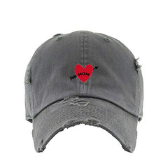 Mom Arrow Vintage Baseball Cap Embroidered Cotton Adjustable Distressed Dad Hat
