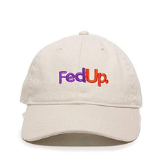 Fed Up FedEx Dad Baseball Cap Embroidered Cotton Adjustable Dad Hat