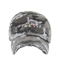Finesse Vintage Baseball Cap Embroidered Cotton Adjustable Distressed Dad Hat