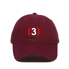 Number #3 Dad Baseball Cap Embroidered Cotton Adjustable Dad Hat