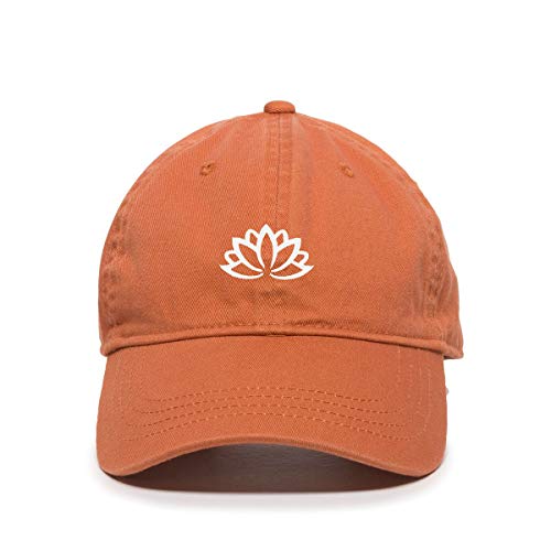 Lotus Flower Baseball Cap Embroidered Cotton Adjustable Dad Hat