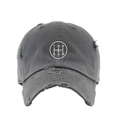 Manual Gears Vintage Baseball Cap Embroidered Cotton Adjustable Distressed Dad Hat