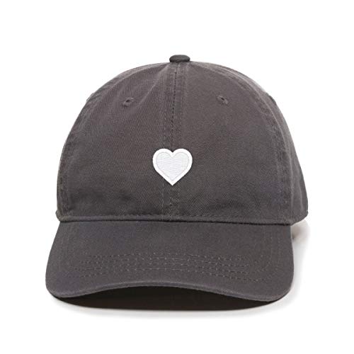 Heart Baseball Cap Embroidered Cotton Adjustable Dad Hat