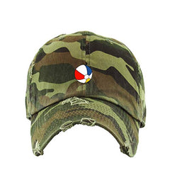 Beach Ball Vintage Baseball Cap Embroidered Cotton Adjustable Distressed Dad Hat