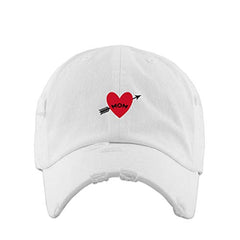 Mom Arrow Vintage Baseball Cap Embroidered Cotton Adjustable Distressed Dad Hat