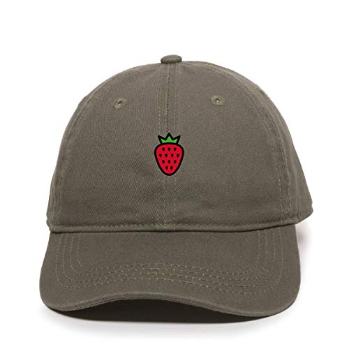 Strawberry Baseball Cap Embroidered Cotton Adjustable Dad Hat