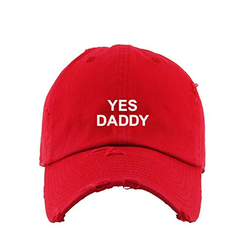 Yes Daddy Vintage Baseball Cap Embroidered Cotton Adjustable Distressed Dad Hat