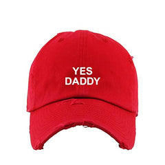 Yes Daddy Vintage Baseball Cap Embroidered Cotton Adjustable Distressed Dad Hat