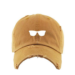 Wayfarer Glasses Vintage Baseball Cap Embroidered Cotton Adjustable Distressed Dad Hat