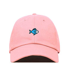 Blue Fish Baseball Cap Embroidered Cotton Adjustable Dad Hat