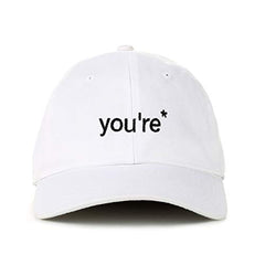 You're a Grammar Police Baseball Cap Embroidered Cotton Adjustable Dad Hat