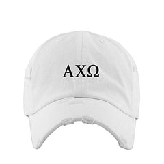 Alpha Chi Omega Vintage Baseball Cap Embroidered Cotton Adjustable Distressed Dad Hat