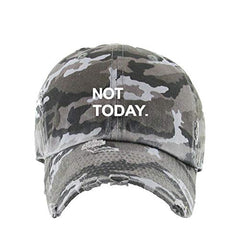 Not Today Vintage Baseball Cap Embroidered Cotton Adjustable Distressed Dad Hat