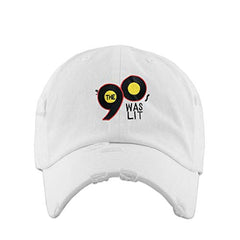 90's was Lit Vintage Baseball Cap Embroidered Cotton Adjustable Distressed Dad Hat