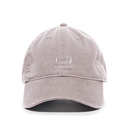 Battery Low Baseball Cap Embroidered Cotton Adjustable Dad Hat