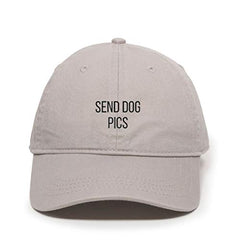 Send Dog Pics Baseball Cap Embroidered Cotton Adjustable Dad Hat