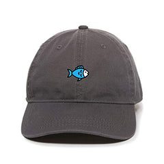 Blue Fish Baseball Cap Embroidered Cotton Adjustable Dad Hat