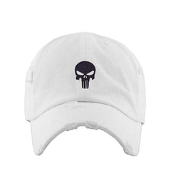 Punisher Skull Vintage Baseball Cap Embroidered Cotton Adjustable Distressed Dad Hat