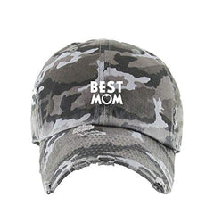 Best Mom Vintage Baseball Cap Embroidered Cotton Adjustable Distressed Dad Hat