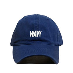 Wavy Dad Baseball Cap Embroidered Cotton Adjustable Dad Hat