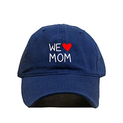We Love Mom Baseball Cap Embroidered Cotton Adjustable Dad Hat