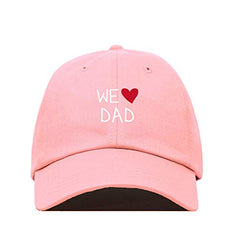 We Heart Dad Baseball Cap Embroidered Cotton Adjustable Dad Hat