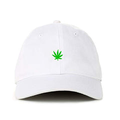 Marijuana Leaf Baseball Cap Embroidered Cotton Adjustable Dad Hat