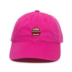Burger Baseball Cap Embroidered Cotton Adjustable Dad Hat