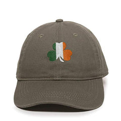 Irish Shamrock Flag Baseball Cap Embroidered Cotton Adjustable Dad Hat