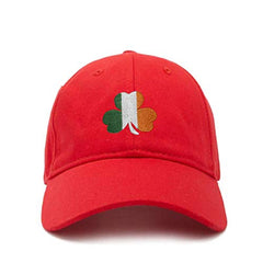 Irish Shamrock Flag Baseball Cap Embroidered Cotton Adjustable Dad Hat