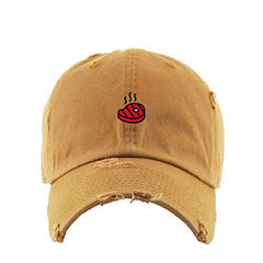 Steak Vintage Baseball Cap Embroidered Cotton Adjustable Distressed Dad Hat