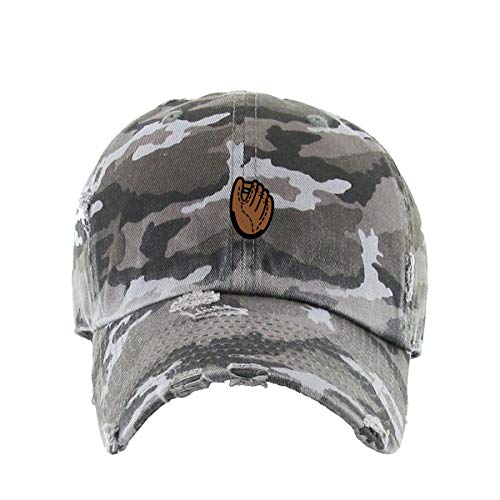 Baseball Glove Vintage Baseball Cap Embroidered Cotton Adjustable Distressed Dad Hat