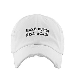 Make Butts Real Again Vintage Baseball Cap Embroidered Cotton Adjustable Distressed Dad Hat