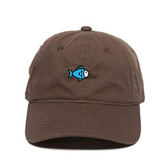 Blue Fish Baseball Cap Embroidered Cotton Adjustable Dad Hat