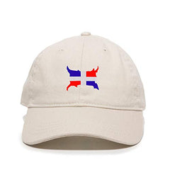Dominican Flag Dad Baseball Cap Embroidered Cotton Adjustable Dad Hat