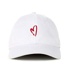 Loose Heart Baseball Cap Embroidered Cotton Adjustable Dad Hat