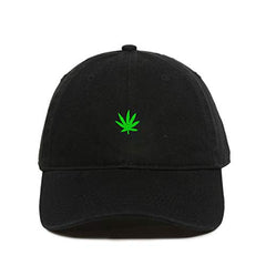 Marijuana Leaf Baseball Cap Embroidered Cotton Adjustable Dad Hat