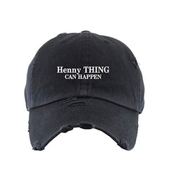 Henny Thing Can Happen Vintage Baseball Cap Embroidered Cotton Adjustable Distressed Dad Hat