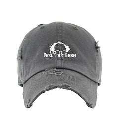 Feel The Bern Dad Vintage Baseball Cap Embroidered Cotton Adjustable Distressed Dad Hat