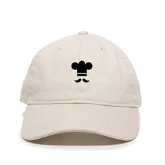 Mustache Chef Baseball Cap Embroidered Cotton Adjustble Dad Hat