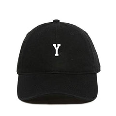Y Initial Letter Baseball Cap Embroidered Cotton Adjustable Dad Hat